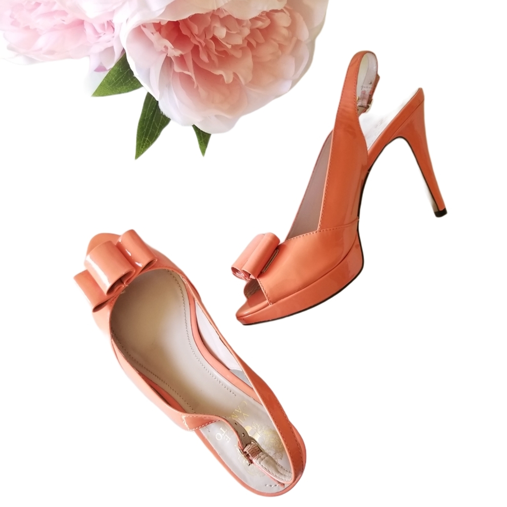 Vince Camuto Ava Ocean Coral Patent Heels